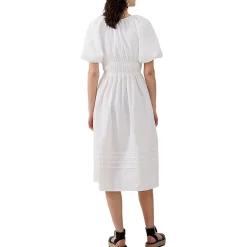 Ruched Blouson Midi Dress