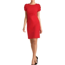 Ruched Crepe Mini Dress