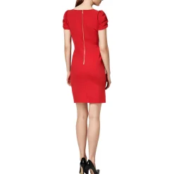 Ruched Crepe Mini Dress