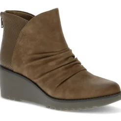 Ruched Faux Suede Booties