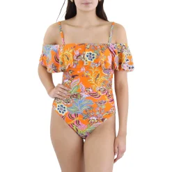 Ruched Nylon One-Piece Swimsuit