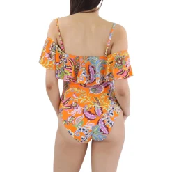 Ruched Nylon One-Piece Swimsuit