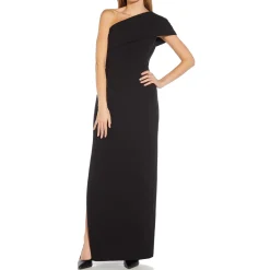 Ruched One Shoulder Evening Dress