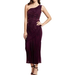 Ruched Satin Evening Dress
