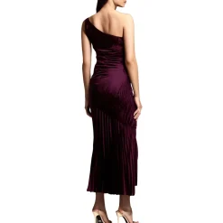 Ruched Satin Evening Dress