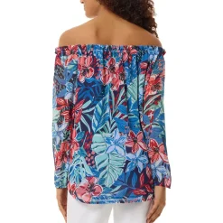 Ruffled Bishop Sleeve Blouse