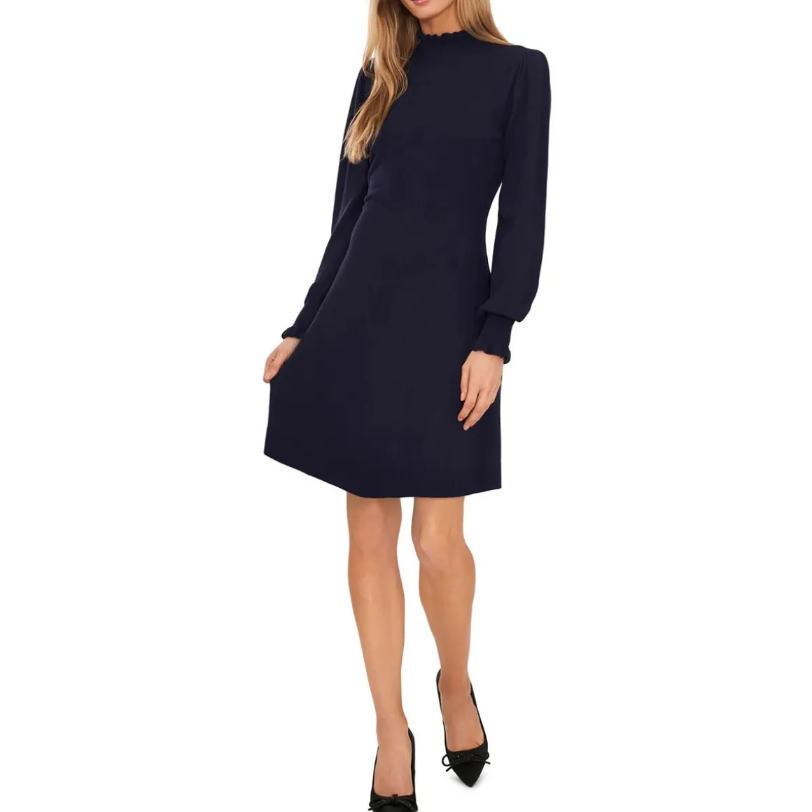 Ruffled Midi Sweaterdress