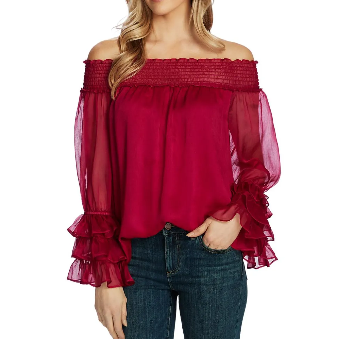 Ruffled Off The Shoulder Blouse