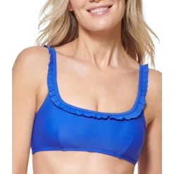 Ruffled Removable Padding Bikini Swim top