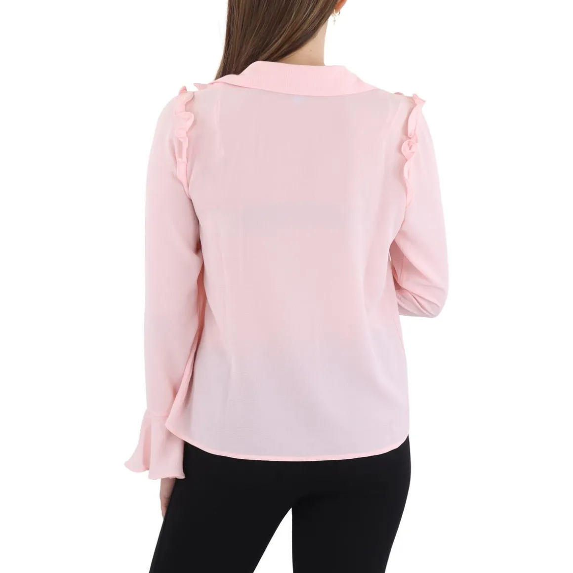 Ruffled Tie Neck Blouse