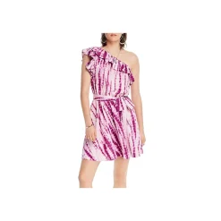 Ruffled Tie-Dye Mini Dress