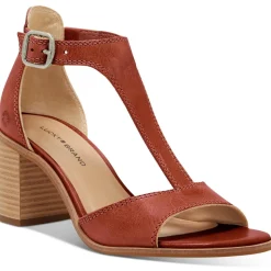 SABENI Leather T-Strap Block Heels