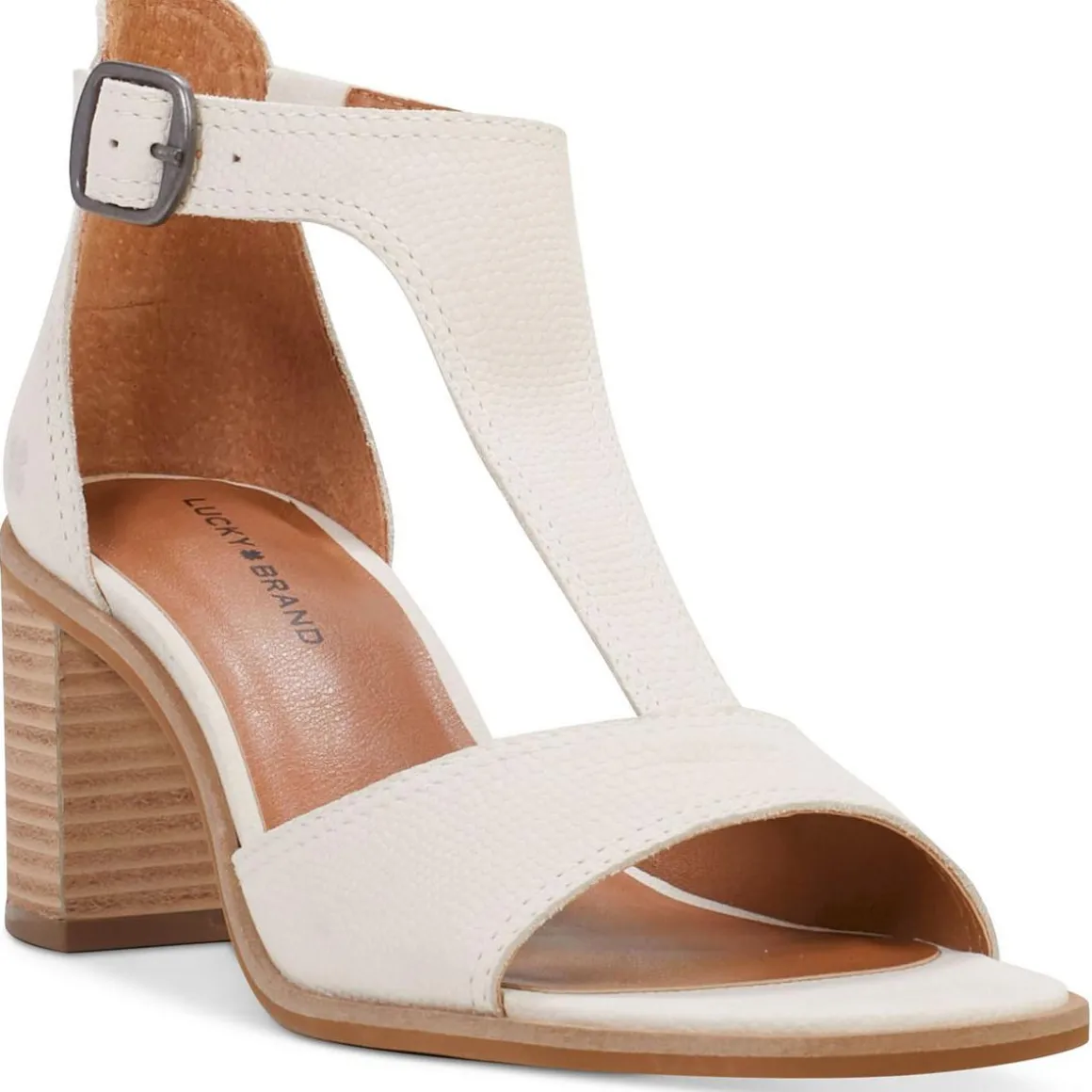 SABENI Leather T-Strap Block Heels
