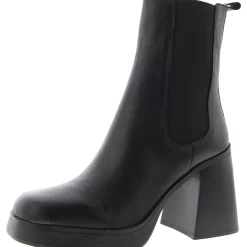 Sabetha Leather Block Heel Chelsea Boots