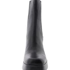 Sabetha Leather Block Heel Chelsea Boots