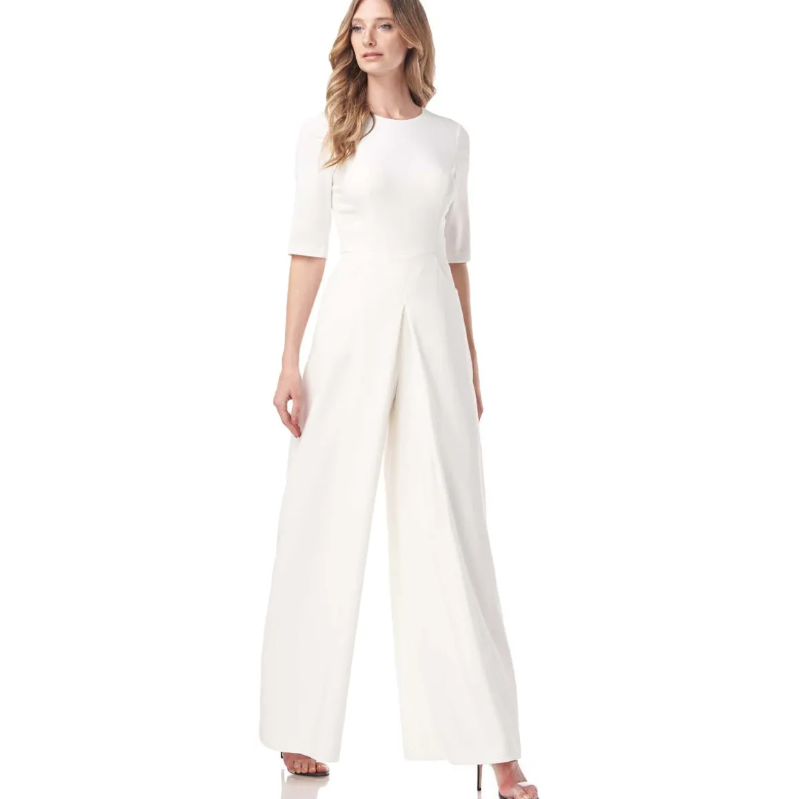 Sabine Wide Leg Elbow Sleeve Jumpsuit