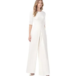 Sabine Wide Leg Elbow Sleeve Jumpsuit