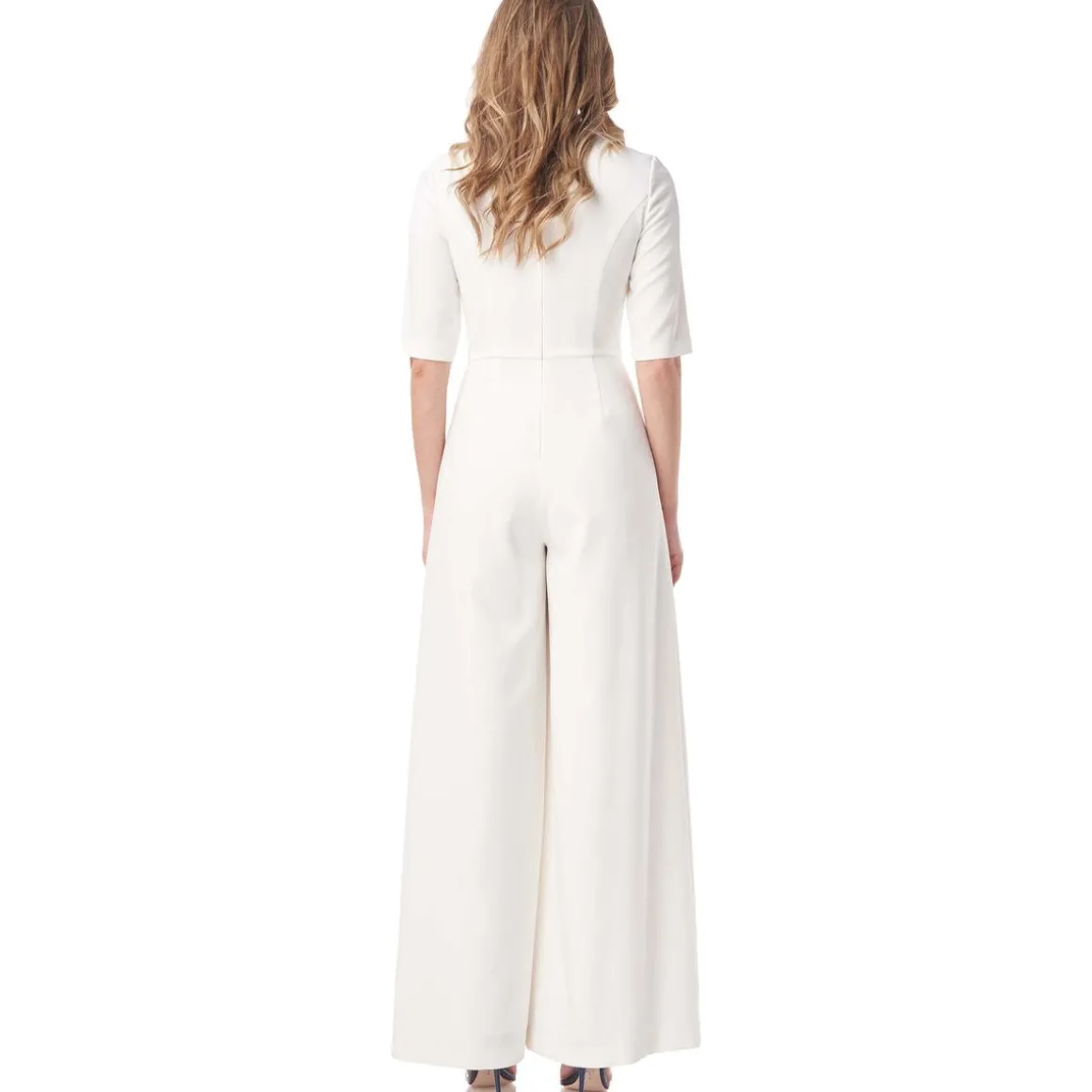 Sabine Wide Leg Elbow Sleeve Jumpsuit