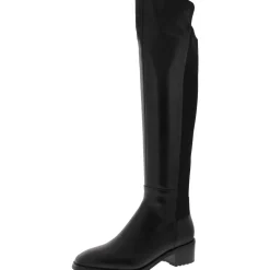 Sable Leather Tall Knee-High Boots
