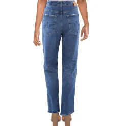 Saige Distressed Denim Straight Leg Jeans