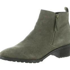 Samara Suede Square Toe Ankle Boots