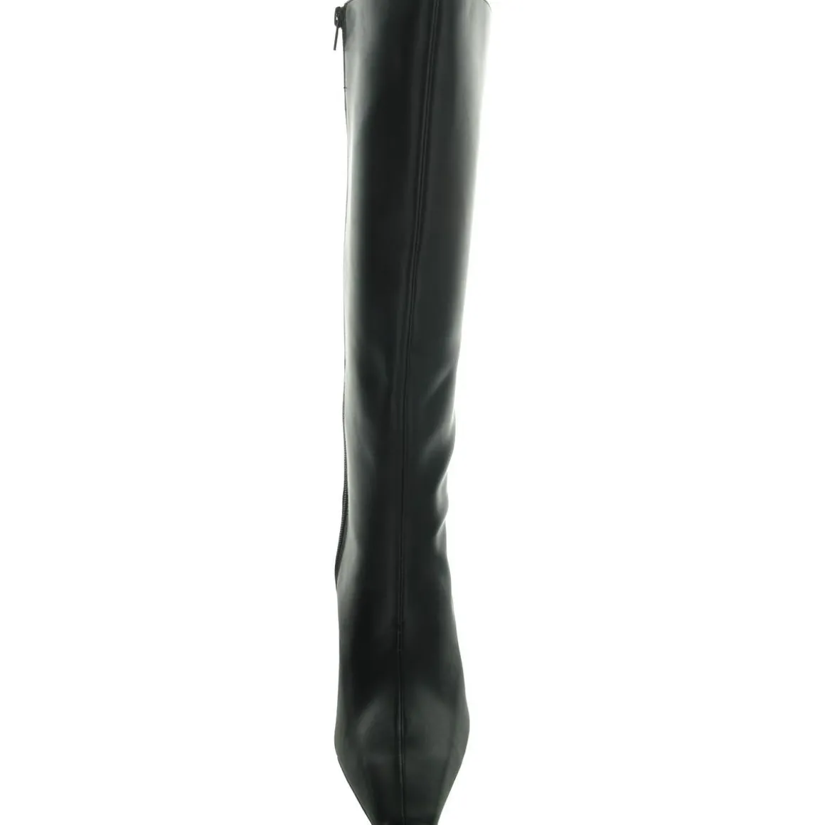 Samey Zipper Faux Leather Knee-High Boots