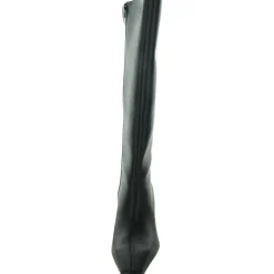 Sameya Zipper Faux Leather Knee-High Boots