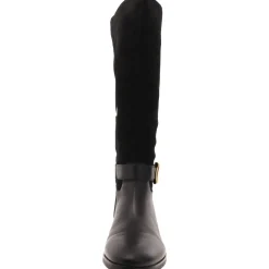 Samtry Block Heel Stacked Heel Knee-High Boots