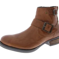 Sanja 16 Leather Buckle Ankle Boots