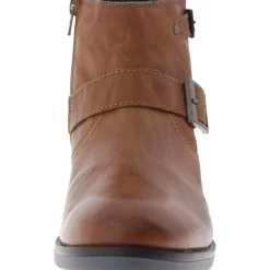 Sanja 16 Leather Buckle Ankle Boots