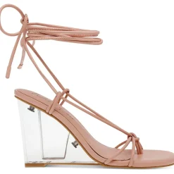 Santeago Faux Leather Strappy Wedge Sandals