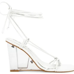 Santeago Faux Leather Strappy Wedge Sandals