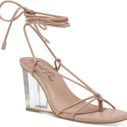Santeago Faux Leather Strappy Wedge Sandals