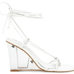 Santeago Faux Leather Strappy Wedge Sandals