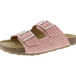 Santiago Woven Straw Slide Sandals