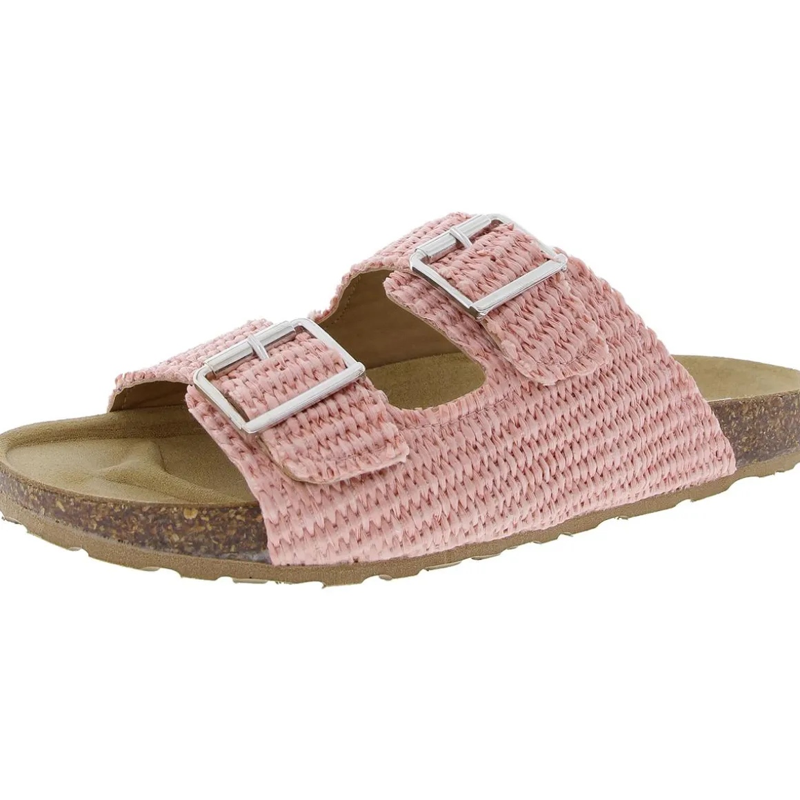 Santiago Woven Straw Slide Sandals