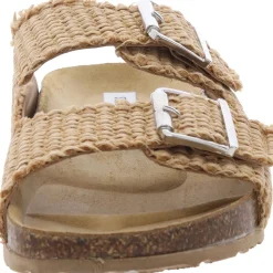 Santiago Woven Straw Slide Sandals