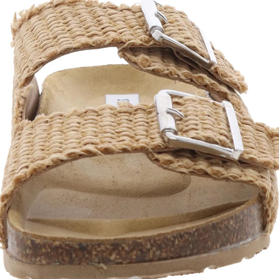 Santiago Woven Straw Slide Sandals
