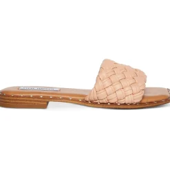 Santina Faux Leather Woven Slide Sandals