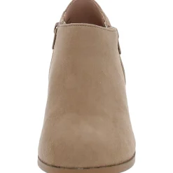 Sanzi Faux Suede Block Heel Booties