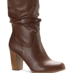 Saraa Slouch Faux Leather Mid-Calf Boots