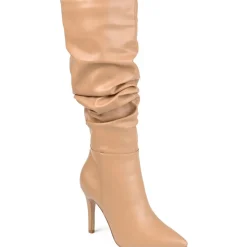 Sarie Faux Leather Slouchy Knee-High Boots