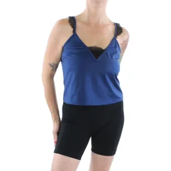 Sateen Lace rim Sleep Tank