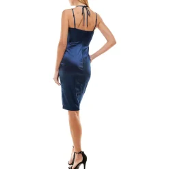 Satin Midi Cocktail and Party Dress