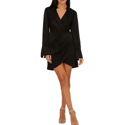 Satin Mini Shirtdress