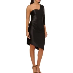 Satin One Shoulder Sheath Dress
