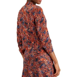 Satin Open Front Collarless Blazer