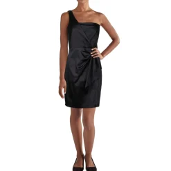 Satin Pleated Cocktail And Party Dress