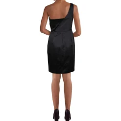 Satin Pleated Cocktail And Party Dress