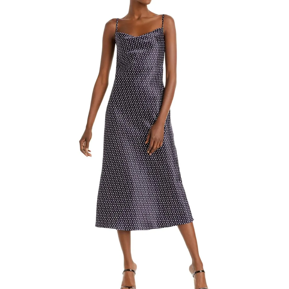 Satin Polka Dot Cocktail Dress